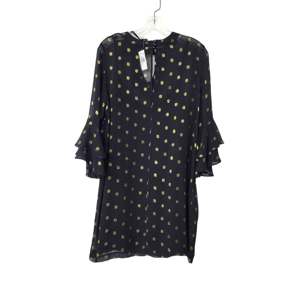 Bobeau Sheer Black and Gold Polka Dot Mini Dress New with Tag - Picture 2 of 4